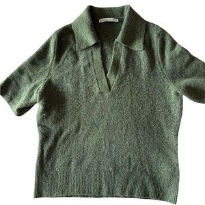 Abercrombie & Fitch Green V-Neck Sweater